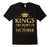 Men'S Kings Are Born In October T-Shirt Gold Foil Edition Shirt