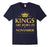 Men'S Kings Are Born In November T-Shirt Gold Foil Edition Shirt