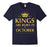 Men'S Kings Are Born In October T-Shirt Gold Foil Edition Shirt