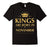 Men'S Kings Are Born In November T-Shirt Gold Foil Edition Shirt