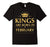 Men'S Kings Are Born In February T-Shirt Gold Foil Edition Shirt