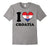 I Love Croatia Croatian Flag Heart T-Shirt
